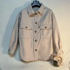 GRL グレイル Mサイズ 美品 ベージュ シャツジャケット アウター