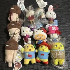 キティー　なめこ栽培　12個セット ボールチェーン•ストラップ　ぬいぐるみセット