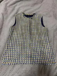 ジョセフ　ネイビーとイエローのツイードベスト