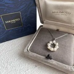 MIKIMOTO ミキモト あこや ベビーパール リーフ ネックレス サークルのサムネイル