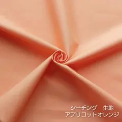 カットクロス【シーチング生地】アプリコットオレンジ　コットン　はぎれ　無地　生地