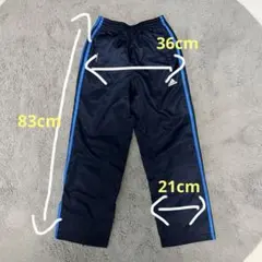 【美品】adidas ナイロンパンツ　ウィンドブレーカー防寒　140