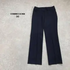 a1615＊COMME CA ISM スラックス　ネイビー【S】センタープレス