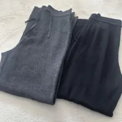 UNIQLO ウォッシャブルニットリブパンツXL2点セット