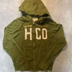 海外古着☆Hollister オリーブグリーン パーカー XL