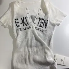 me+em select リブ 半袖 Tシャツ ホワイト