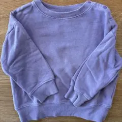 バースデイ　ベビー裏起毛トレーナー　薄紫色　90cm