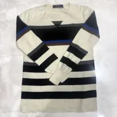 BRAHMIN ストライプ Vネックセーター