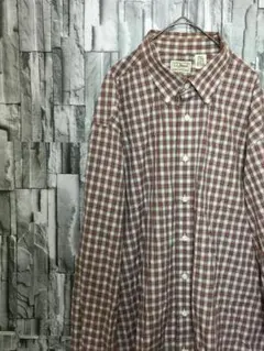 yu777 様専用LLBean 長袖シャツ＊ブラウンチェック　XLサB-2-12