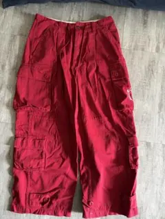 【9090】RED cargo pants