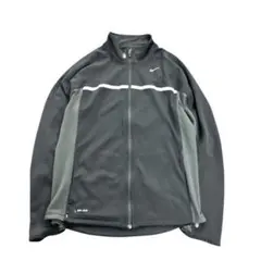 8LA1 NIKE DRI-FIT トラックジャケット　L スポーツ　黒　古着のサムネイル