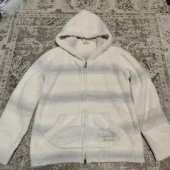 ジェラートピケ　フルジップパーカー　ルームウェア　モコモコ　フリーサイズ