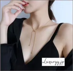 チョーカー調整ネックレス ゴールド　18kコート高品質サージカルステンレス金アレ