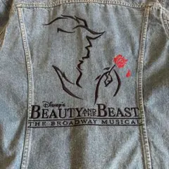 美品！USA製 Disney 美女と野獣 デニムジャケット 　劇団四季Ｍsize