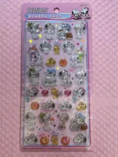 スヌーピーきょうだいたちボンボンドロップシールPEANUTS
