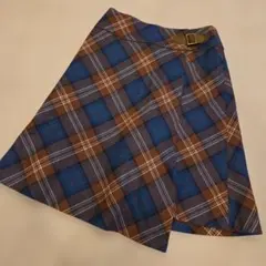 THE SCOTCH HOUSE チェック柄 スカート ベルト付き ブラウンのサムネイル