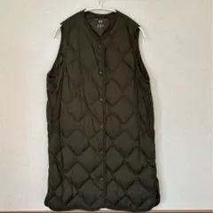 ユニクロ　UNIQLO ウルトラライトダウン　ダウンベスト ロング　グリーン