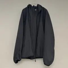 ブラック フード付き ポケッタブルパーカー