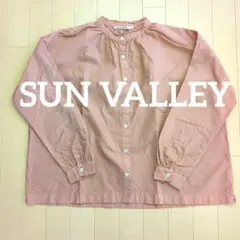 SUN VALLEY　オックス襟フリルシャツ　チェリーピンク【極美品】Mサイズのサムネイル