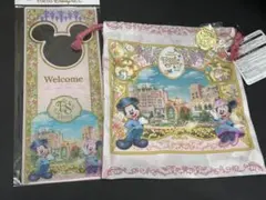 ディズニー　ファンタジースプリングス　ホテル　サインプレート　巾着　ポーチ　新品