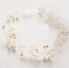 ヘッドドレス、小枝アクセサリー、パールアクセサリー、ウェディング