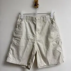 UNIQLO コーデュロイショーツ　アイボリー　ナチュラル　白　Sのサムネイル
