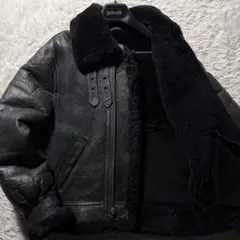 【米国製】schott フライトジャケット　B-3 257S 羊革　ムートン　黒