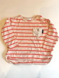 combi mini ピンクストライプ 長袖カットソー 90cm