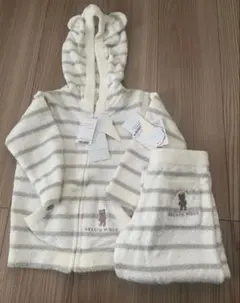 最終値下げ　ジェラートピケ　くまみみフード　パーカー　パンツ　ボーダー　xxs