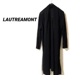 4010K ロートレアモン 長袖ロングカーディガン 黒 シアー 薄手 羽織り M