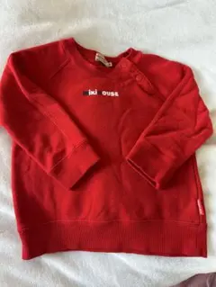 miki HOUSE 赤 トレーナー 90