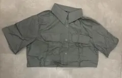 新品未使用 グレーシャツ y2k SHEIN ショート丈