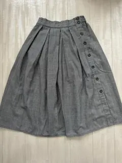 as know as ロングスカート　グレー　チェック