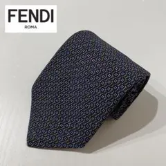 極美品✨FENDI ネクタイ ズッカ柄 FFロゴ 高級シルク100% グレー 黒