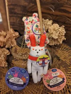 京都限定 CRAFTHOLIC 缶バッジ付きマスコット 2種セットのサムネイル