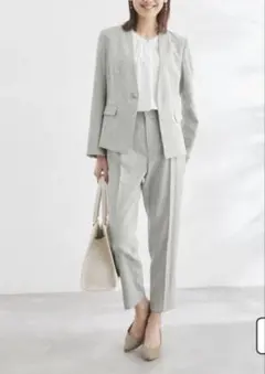 新品　ジャケット&パンツSET◇UVカット　手洗いOKライトグレー　M