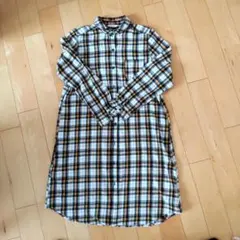 ネルチェック シャツワンピース M