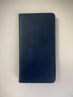 iPhoneＸ用　手帳型スマホケース ネイビー