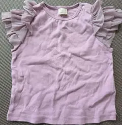 petit main 薄紫 フリル Tシャツ 04