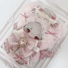 にじぱぺっと♡10cmサイズ ぬい服♡ピンク♡くまちゃん チャーム付き♪