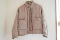 ZARA ベージュ　キルティングジャケット