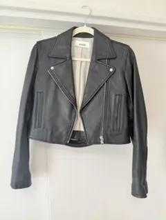 ★処分価格　snidel ブラック 羊革レザーダブルライダースジャケット