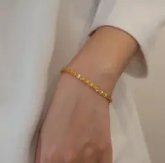 ラス デザインカットチェーン 高級☆ ブレスレット ☆高品質サージカルステンレス