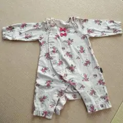 花柄ロンパース 60cm 綿100%