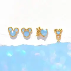 『ミッキー & ミニー （ブルー）』ピアスセット