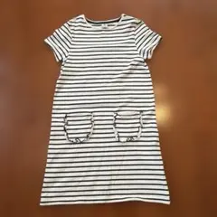 Petit Bateau ストライプ 半袖ワンピース 152cm