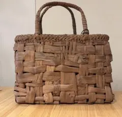 喜一作　山葡萄 かごバッグ 手編み 籠バッグのサムネイル
