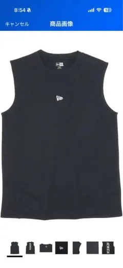 NEW ERA ノースリーブ テックTシャツ ブラック　M 14744548のサムネイル