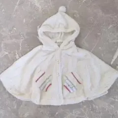 gelato pique ホワイトフード付きポンチョ 雪だるま