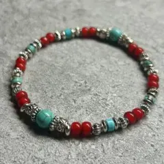 インディアンジュエリー　ホワイトハーツブレスレット　ナバホ